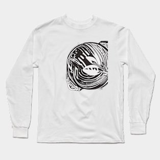 Abstract Monochrome Vinyl Design No. 979 Long Sleeve T-Shirt